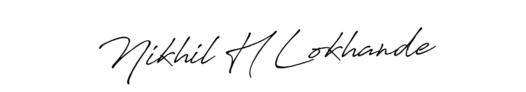This is the best signature style for the Nikhil H Lokhande name. Also you like these signature font (Antro_Vectra_Bolder). Mix name signature. Nikhil H Lokhande signature style 7 images and pictures png