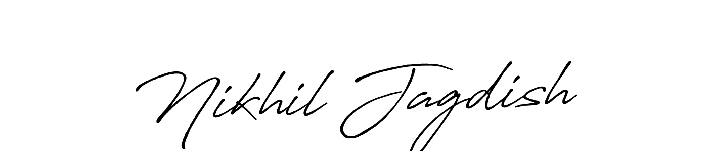 The best way (Antro_Vectra_Bolder) to make a short signature is to pick only two or three words in your name. The name Nikhil Jagdish include a total of six letters. For converting this name. Nikhil Jagdish signature style 7 images and pictures png