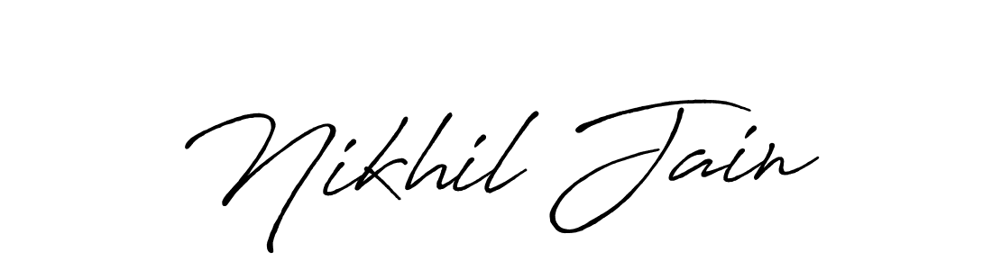 if you are searching for the best signature style for your name Nikhil Jain. so please give up your signature search. here we have designed multiple signature styles  using Antro_Vectra_Bolder. Nikhil Jain signature style 7 images and pictures png