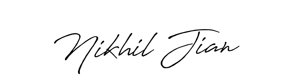 How to Draw Nikhil Jian signature style? Antro_Vectra_Bolder is a latest design signature styles for name Nikhil Jian. Nikhil Jian signature style 7 images and pictures png