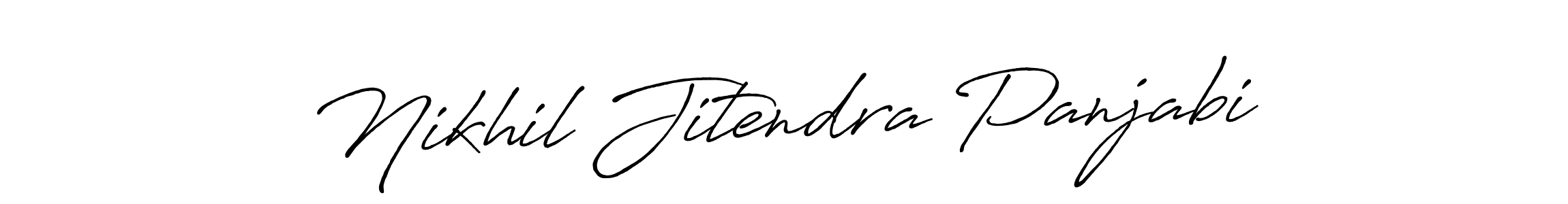 Also we have Nikhil Jitendra Panjabi name is the best signature style. Create professional handwritten signature collection using Antro_Vectra_Bolder autograph style. Nikhil Jitendra Panjabi signature style 7 images and pictures png