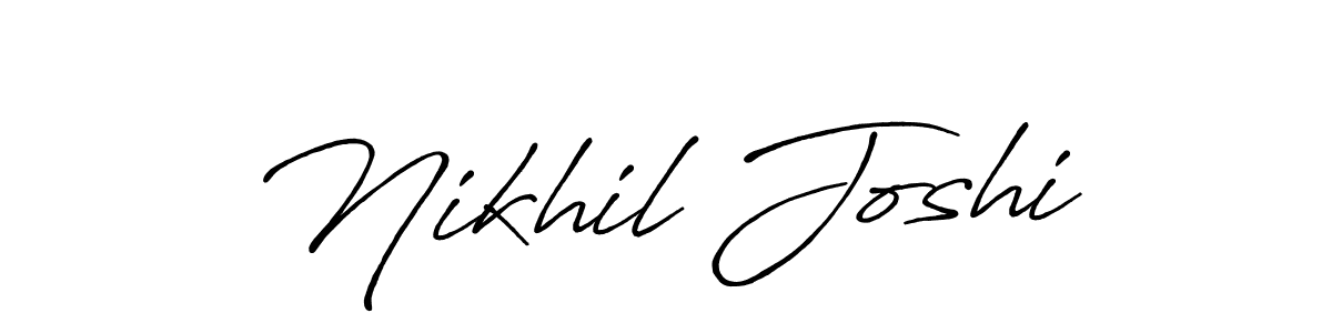 Nikhil Joshi stylish signature style. Best Handwritten Sign (Antro_Vectra_Bolder) for my name. Handwritten Signature Collection Ideas for my name Nikhil Joshi. Nikhil Joshi signature style 7 images and pictures png