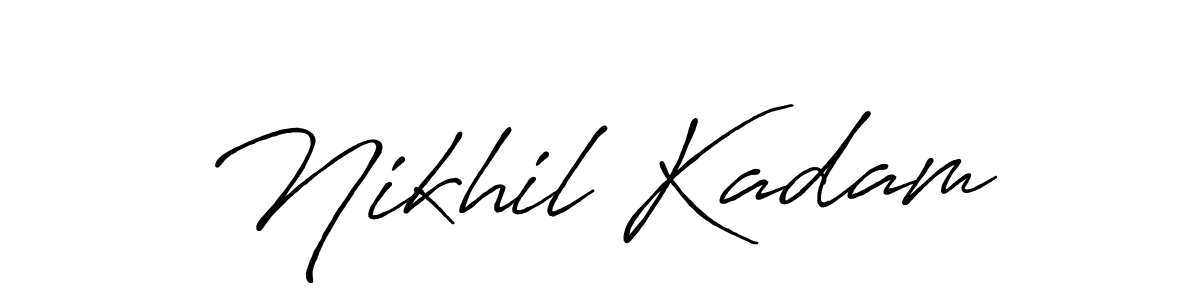 How to make Nikhil Kadam signature? Antro_Vectra_Bolder is a professional autograph style. Create handwritten signature for Nikhil Kadam name. Nikhil Kadam signature style 7 images and pictures png
