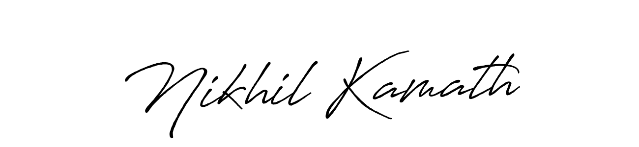 Make a beautiful signature design for name Nikhil Kamath. With this signature (Antro_Vectra_Bolder) style, you can create a handwritten signature for free. Nikhil Kamath signature style 7 images and pictures png