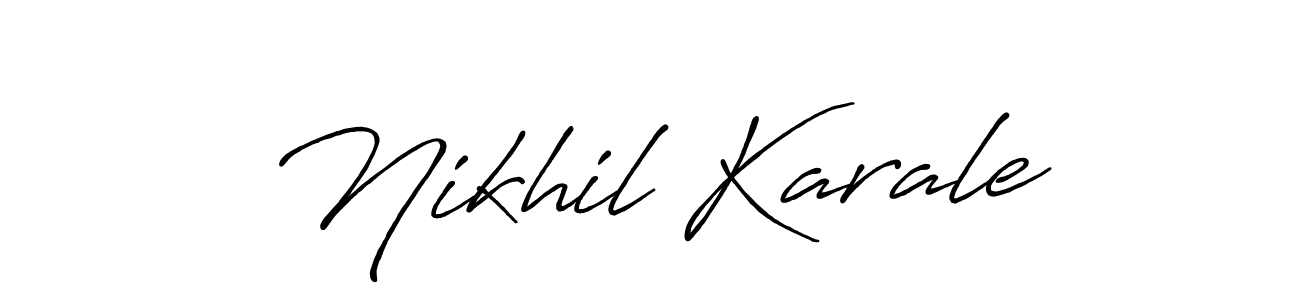 Also we have Nikhil Karale name is the best signature style. Create professional handwritten signature collection using Antro_Vectra_Bolder autograph style. Nikhil Karale signature style 7 images and pictures png
