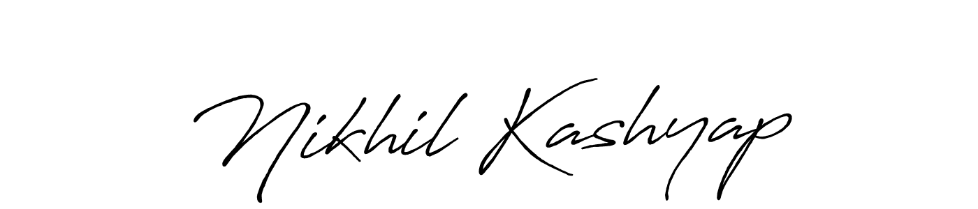 Design your own signature with our free online signature maker. With this signature software, you can create a handwritten (Antro_Vectra_Bolder) signature for name Nikhil Kashyap. Nikhil Kashyap signature style 7 images and pictures png