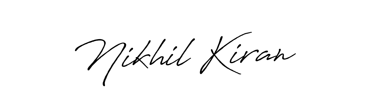 Use a signature maker to create a handwritten signature online. With this signature software, you can design (Antro_Vectra_Bolder) your own signature for name Nikhil Kiran. Nikhil Kiran signature style 7 images and pictures png