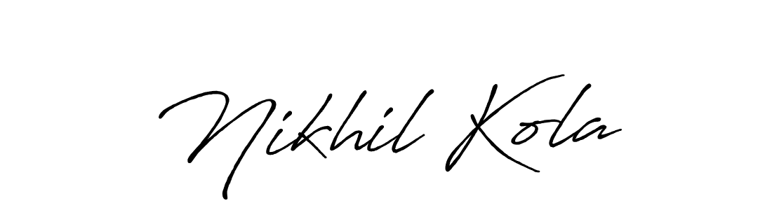 It looks lik you need a new signature style for name Nikhil Kola. Design unique handwritten (Antro_Vectra_Bolder) signature with our free signature maker in just a few clicks. Nikhil Kola signature style 7 images and pictures png