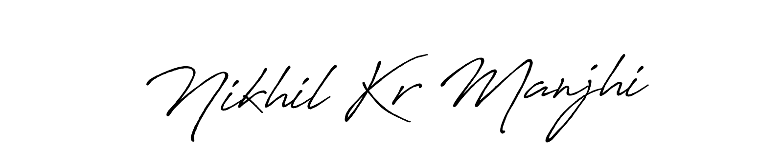 How to make Nikhil Kr Manjhi signature? Antro_Vectra_Bolder is a professional autograph style. Create handwritten signature for Nikhil Kr Manjhi name. Nikhil Kr Manjhi signature style 7 images and pictures png
