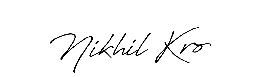 You can use this online signature creator to create a handwritten signature for the name Nikhil Kro. This is the best online autograph maker. Nikhil Kro signature style 7 images and pictures png