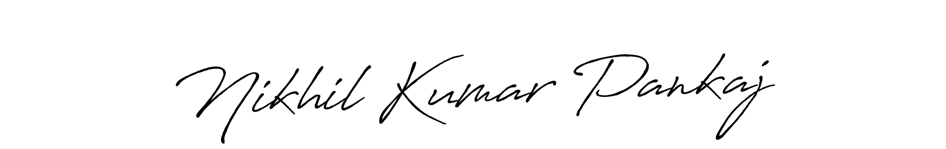 Make a beautiful signature design for name Nikhil Kumar Pankaj. With this signature (Antro_Vectra_Bolder) style, you can create a handwritten signature for free. Nikhil Kumar Pankaj signature style 7 images and pictures png