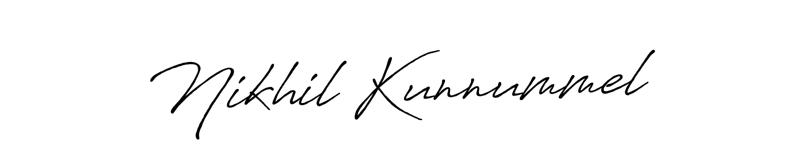 Use a signature maker to create a handwritten signature online. With this signature software, you can design (Antro_Vectra_Bolder) your own signature for name Nikhil Kunnummel. Nikhil Kunnummel signature style 7 images and pictures png