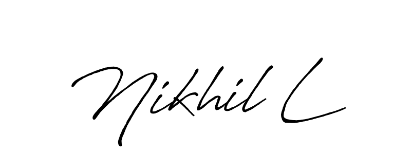 Make a beautiful signature design for name Nikhil L. Use this online signature maker to create a handwritten signature for free. Nikhil L signature style 7 images and pictures png