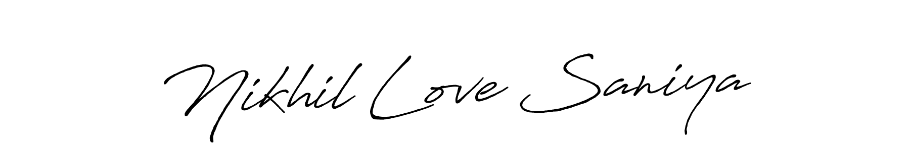 It looks lik you need a new signature style for name Nikhil Love Saniya. Design unique handwritten (Antro_Vectra_Bolder) signature with our free signature maker in just a few clicks. Nikhil Love Saniya signature style 7 images and pictures png