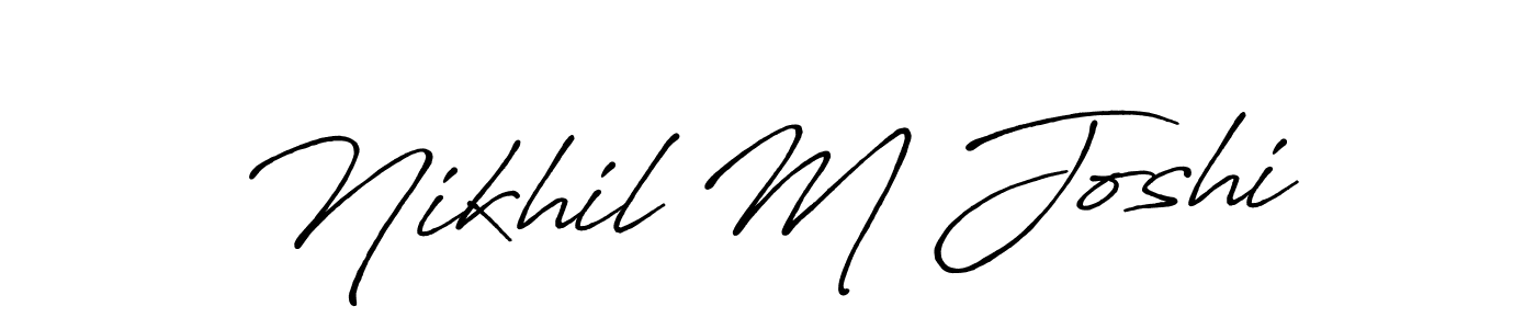 How to make Nikhil M Joshi signature? Antro_Vectra_Bolder is a professional autograph style. Create handwritten signature for Nikhil M Joshi name. Nikhil M Joshi signature style 7 images and pictures png