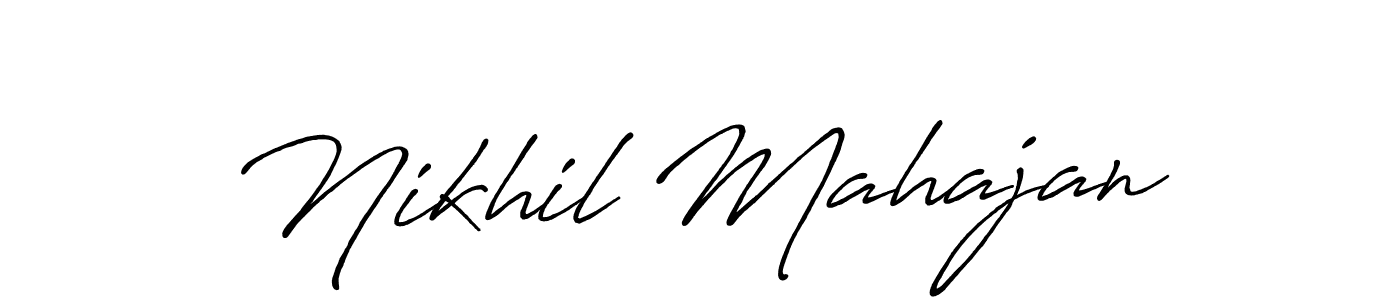 Also we have Nikhil Mahajan name is the best signature style. Create professional handwritten signature collection using Antro_Vectra_Bolder autograph style. Nikhil Mahajan signature style 7 images and pictures png