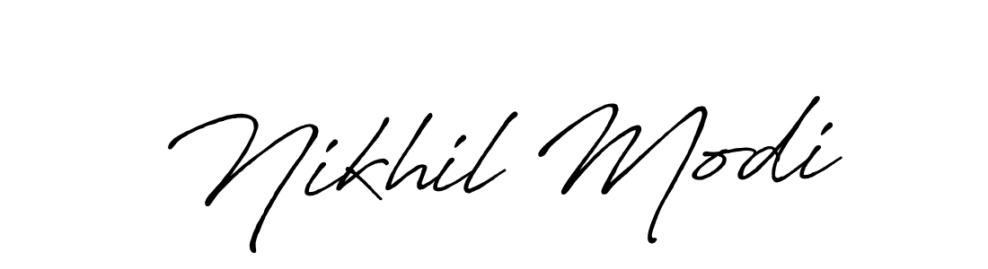 Create a beautiful signature design for name Nikhil Modi. With this signature (Antro_Vectra_Bolder) fonts, you can make a handwritten signature for free. Nikhil Modi signature style 7 images and pictures png