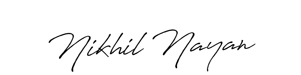 You should practise on your own different ways (Antro_Vectra_Bolder) to write your name (Nikhil Nayan) in signature. don't let someone else do it for you. Nikhil Nayan signature style 7 images and pictures png