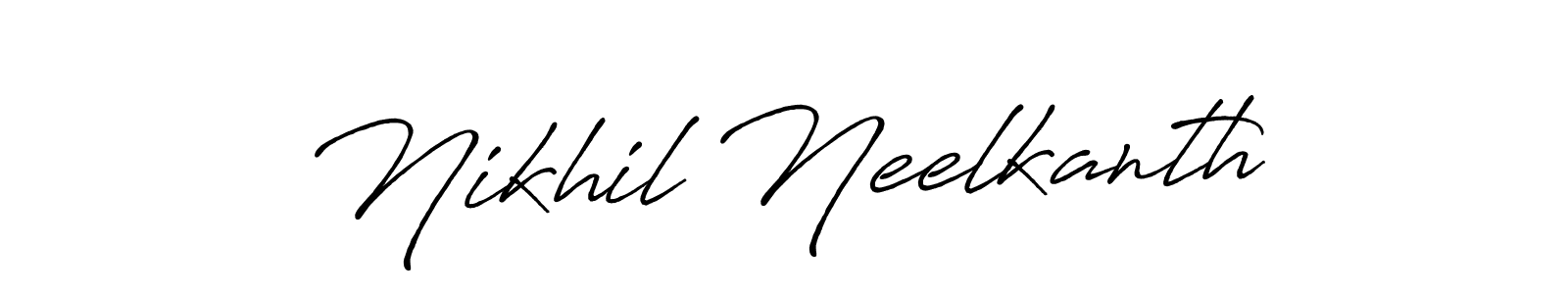 Nikhil Neelkanth stylish signature style. Best Handwritten Sign (Antro_Vectra_Bolder) for my name. Handwritten Signature Collection Ideas for my name Nikhil Neelkanth. Nikhil Neelkanth signature style 7 images and pictures png