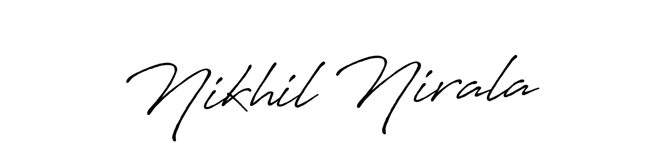 Nikhil Nirala stylish signature style. Best Handwritten Sign (Antro_Vectra_Bolder) for my name. Handwritten Signature Collection Ideas for my name Nikhil Nirala. Nikhil Nirala signature style 7 images and pictures png