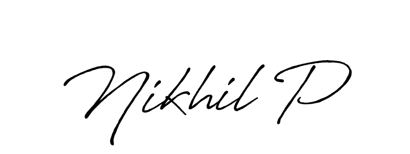 Once you've used our free online signature maker to create your best signature Antro_Vectra_Bolder style, it's time to enjoy all of the benefits that Nikhil P name signing documents. Nikhil P signature style 7 images and pictures png