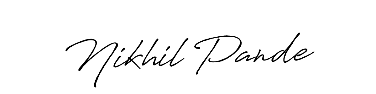 Make a beautiful signature design for name Nikhil Pande. Use this online signature maker to create a handwritten signature for free. Nikhil Pande signature style 7 images and pictures png