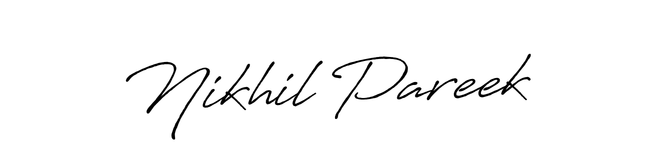 Here are the top 10 professional signature styles for the name Nikhil Pareek. These are the best autograph styles you can use for your name. Nikhil Pareek signature style 7 images and pictures png
