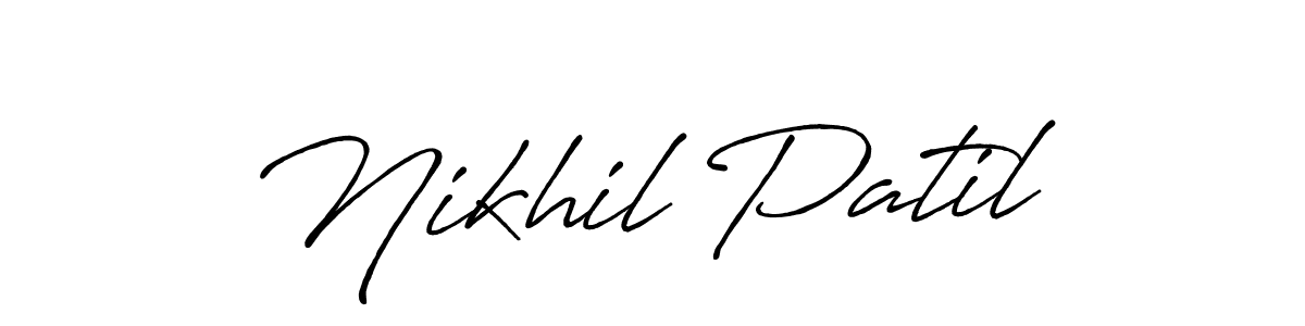 Nikhil Patil stylish signature style. Best Handwritten Sign (Antro_Vectra_Bolder) for my name. Handwritten Signature Collection Ideas for my name Nikhil Patil. Nikhil Patil signature style 7 images and pictures png