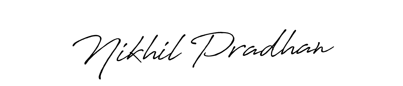 Nikhil Pradhan stylish signature style. Best Handwritten Sign (Antro_Vectra_Bolder) for my name. Handwritten Signature Collection Ideas for my name Nikhil Pradhan. Nikhil Pradhan signature style 7 images and pictures png