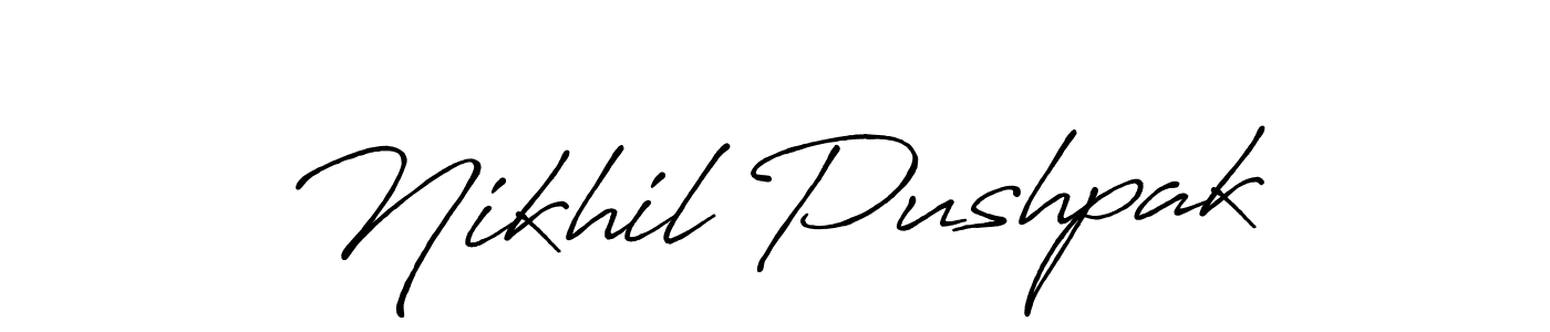 Antro_Vectra_Bolder is a professional signature style that is perfect for those who want to add a touch of class to their signature. It is also a great choice for those who want to make their signature more unique. Get Nikhil Pushpak name to fancy signature for free. Nikhil Pushpak signature style 7 images and pictures png