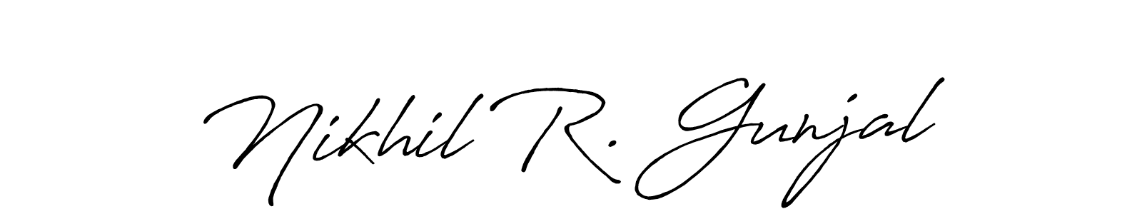 Also we have Nikhil R. Gunjal name is the best signature style. Create professional handwritten signature collection using Antro_Vectra_Bolder autograph style. Nikhil R. Gunjal signature style 7 images and pictures png