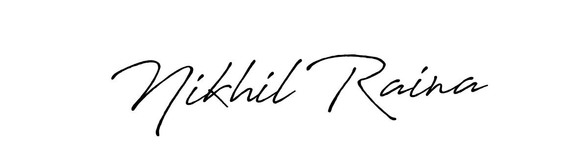 It looks lik you need a new signature style for name Nikhil Raina. Design unique handwritten (Antro_Vectra_Bolder) signature with our free signature maker in just a few clicks. Nikhil Raina signature style 7 images and pictures png