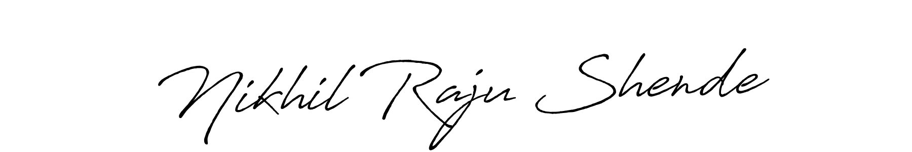 How to make Nikhil Raju Shende signature? Antro_Vectra_Bolder is a professional autograph style. Create handwritten signature for Nikhil Raju Shende name. Nikhil Raju Shende signature style 7 images and pictures png