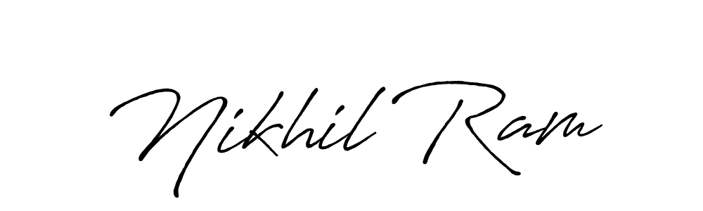 Nikhil Ram stylish signature style. Best Handwritten Sign (Antro_Vectra_Bolder) for my name. Handwritten Signature Collection Ideas for my name Nikhil Ram. Nikhil Ram signature style 7 images and pictures png