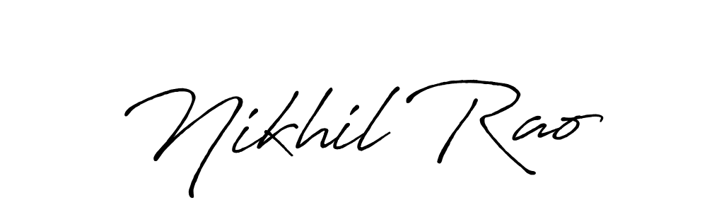 Create a beautiful signature design for name Nikhil Rao. With this signature (Antro_Vectra_Bolder) fonts, you can make a handwritten signature for free. Nikhil Rao signature style 7 images and pictures png