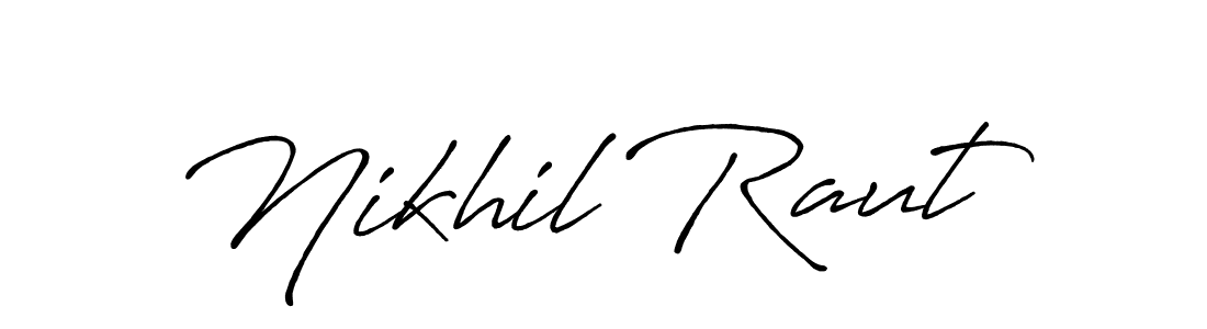 The best way (Antro_Vectra_Bolder) to make a short signature is to pick only two or three words in your name. The name Nikhil Raut include a total of six letters. For converting this name. Nikhil Raut signature style 7 images and pictures png