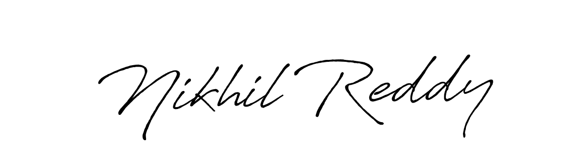 You should practise on your own different ways (Antro_Vectra_Bolder) to write your name (Nikhil Reddy) in signature. don't let someone else do it for you. Nikhil Reddy signature style 7 images and pictures png
