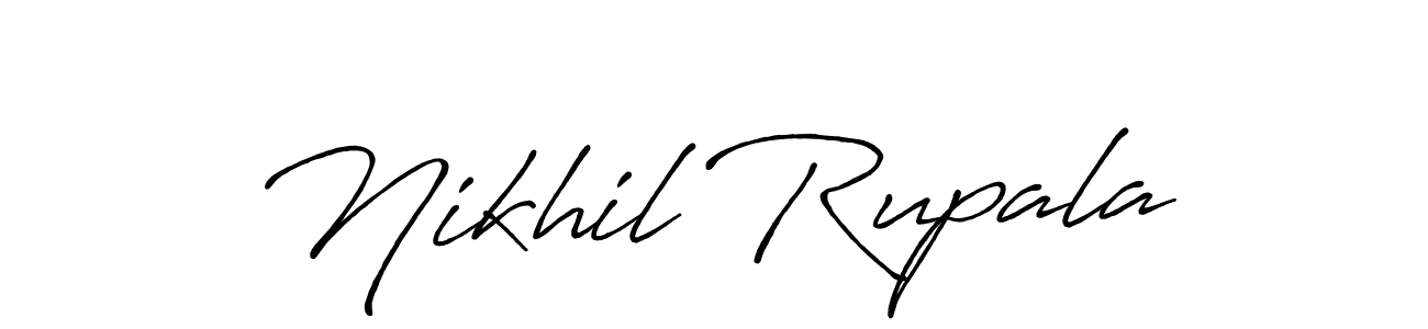 How to make Nikhil Rupala name signature. Use Antro_Vectra_Bolder style for creating short signs online. This is the latest handwritten sign. Nikhil Rupala signature style 7 images and pictures png