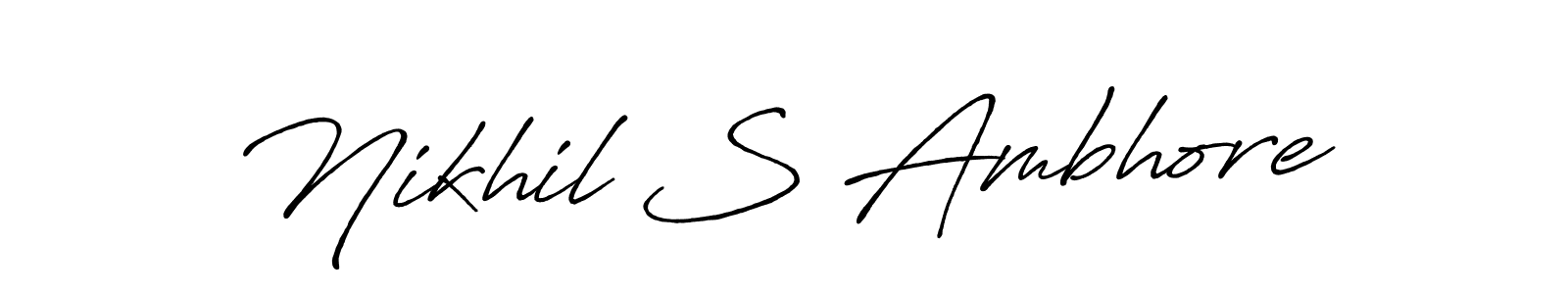 It looks lik you need a new signature style for name Nikhil S Ambhore. Design unique handwritten (Antro_Vectra_Bolder) signature with our free signature maker in just a few clicks. Nikhil S Ambhore signature style 7 images and pictures png