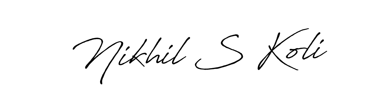 How to Draw Nikhil S Koli signature style? Antro_Vectra_Bolder is a latest design signature styles for name Nikhil S Koli. Nikhil S Koli signature style 7 images and pictures png