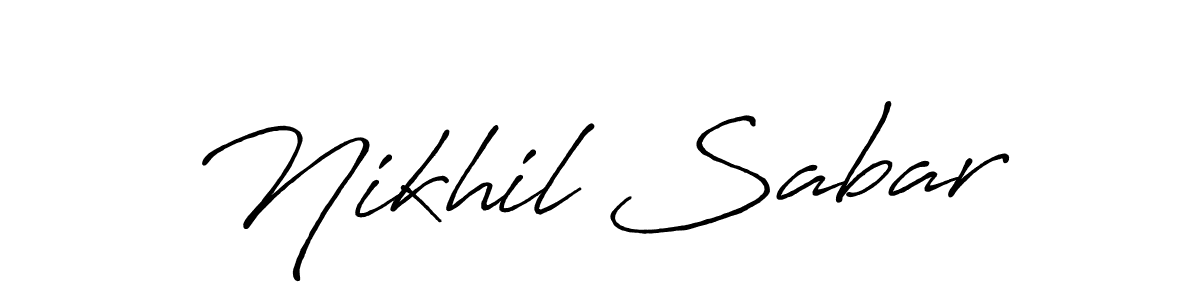 Make a beautiful signature design for name Nikhil Sabar. Use this online signature maker to create a handwritten signature for free. Nikhil Sabar signature style 7 images and pictures png