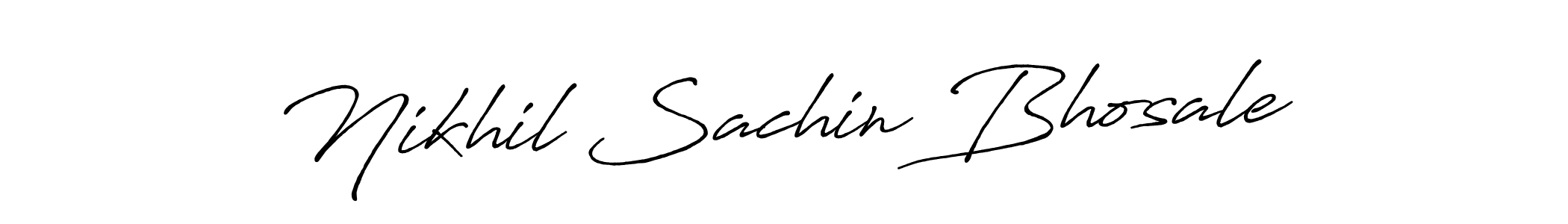 The best way (Antro_Vectra_Bolder) to make a short signature is to pick only two or three words in your name. The name Nikhil Sachin Bhosale include a total of six letters. For converting this name. Nikhil Sachin Bhosale signature style 7 images and pictures png