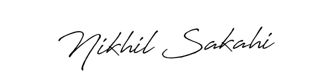 Also You can easily find your signature by using the search form. We will create Nikhil Sakahi name handwritten signature images for you free of cost using Antro_Vectra_Bolder sign style. Nikhil Sakahi signature style 7 images and pictures png