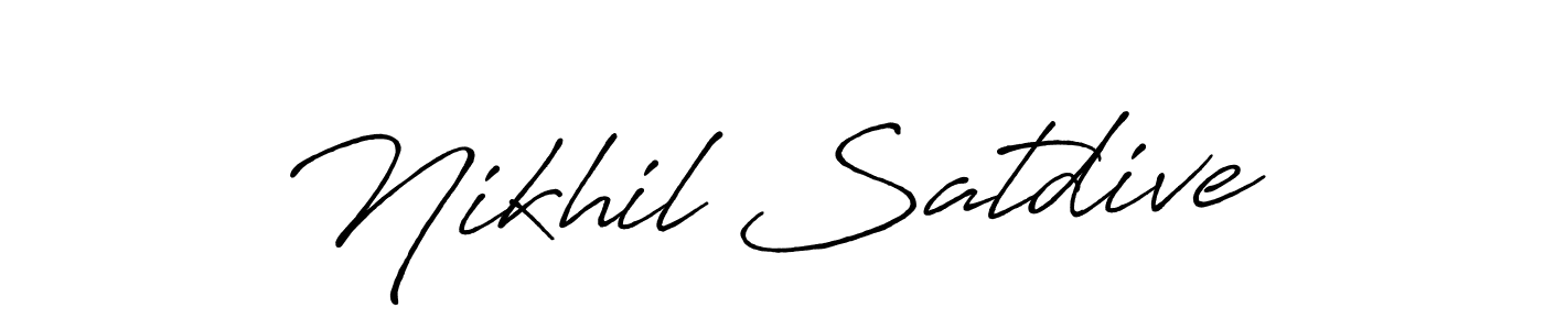 Make a beautiful signature design for name Nikhil Satdive. With this signature (Antro_Vectra_Bolder) style, you can create a handwritten signature for free. Nikhil Satdive signature style 7 images and pictures png