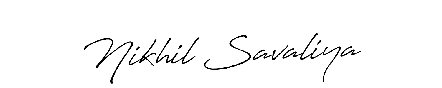 Also we have Nikhil Savaliya name is the best signature style. Create professional handwritten signature collection using Antro_Vectra_Bolder autograph style. Nikhil Savaliya signature style 7 images and pictures png