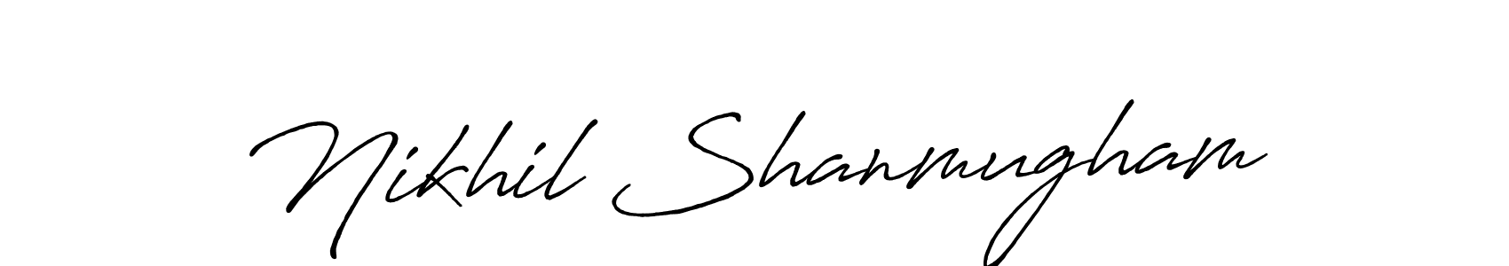 Design your own signature with our free online signature maker. With this signature software, you can create a handwritten (Antro_Vectra_Bolder) signature for name Nikhil Shanmugham. Nikhil Shanmugham signature style 7 images and pictures png