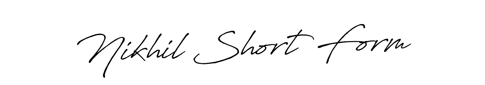 Nikhil Short Form stylish signature style. Best Handwritten Sign (Antro_Vectra_Bolder) for my name. Handwritten Signature Collection Ideas for my name Nikhil Short Form. Nikhil Short Form signature style 7 images and pictures png