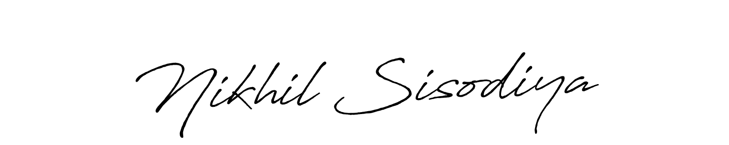 Similarly Antro_Vectra_Bolder is the best handwritten signature design. Signature creator online .You can use it as an online autograph creator for name Nikhil Sisodiya. Nikhil Sisodiya signature style 7 images and pictures png