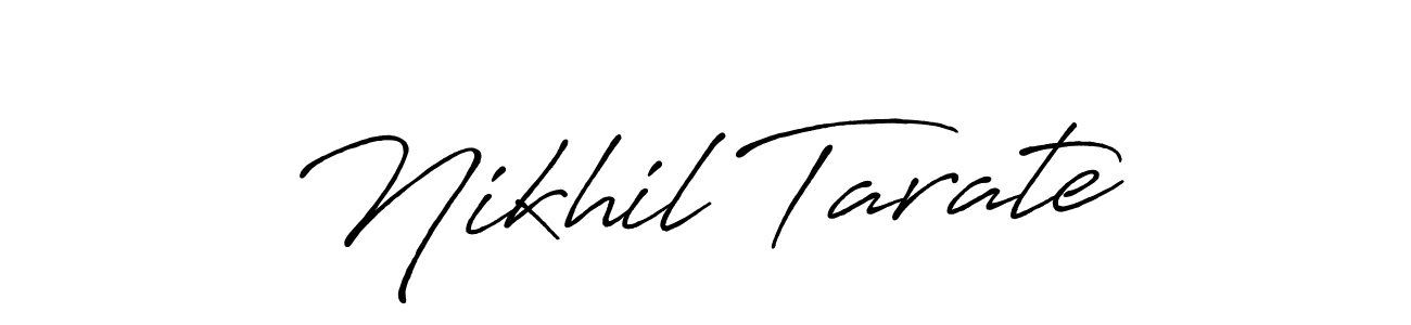 Make a beautiful signature design for name Nikhil Tarate. With this signature (Antro_Vectra_Bolder) style, you can create a handwritten signature for free. Nikhil Tarate signature style 7 images and pictures png