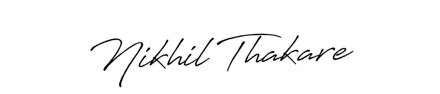 Design your own signature with our free online signature maker. With this signature software, you can create a handwritten (Antro_Vectra_Bolder) signature for name Nikhil Thakare. Nikhil Thakare signature style 7 images and pictures png